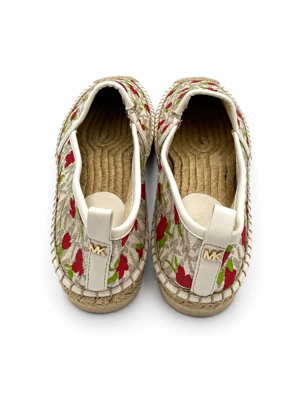 MICHAEL Michael Kors Cherry Logo Espadrille Slip On Flats Shoes Retro Size 7